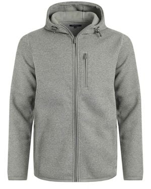 Weird Fish Lockie Full Zip Bonded Hoodie - Grey