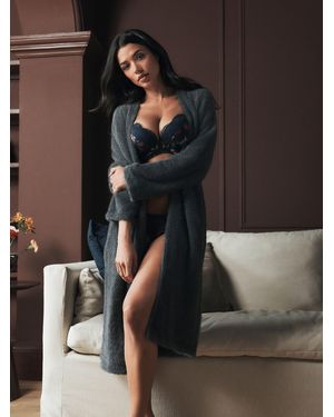 Ted Baker Longline Cardigan With Back Detail - Black