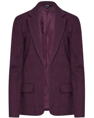 Long Tall Sally Blazer Aus Strukturiertem Leineneu 40 Tall (Uk 12 T) - Lila