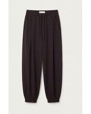 Hush Wine Sephy Bubble Hem Jersey Pants - Natural