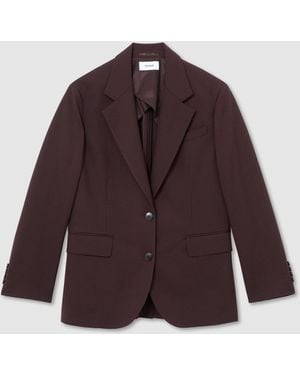 Reiss Stretch-Twill Relaxed Single-Breasted Blazer - Brown