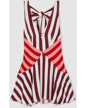 Reiss Esme Striped Woven Mini Dress - Red