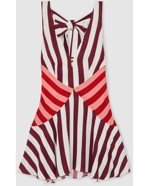 Reiss Esme Striped Woven Mini Dress - Red