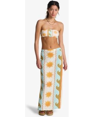 Billabong Tides Call Jersey Midi Skirt - Metallic