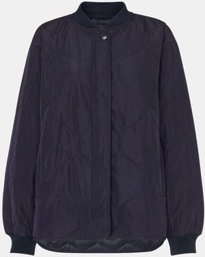 Whistles Ida Short Quilted Coat - Blue
