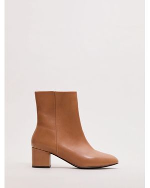 Phase Eight Phase Eight Leather Block Boots - Brown