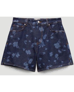 Hush Floral Essential Denim Shorts - Blue