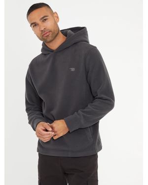 Threadbare Microfleece Overhead Hoodie - Gray