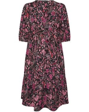 Evans Boho Wrap Dress - Purple