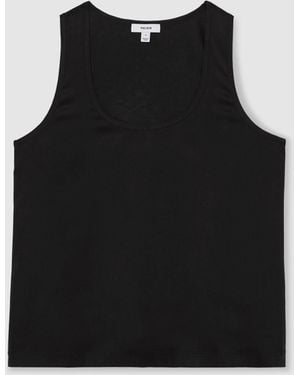 Reiss Ruby - Black Silk-front Vest, S (us 4-6)
