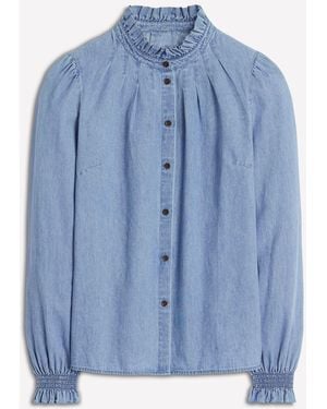 Boden Lorna Denim Top - Blue