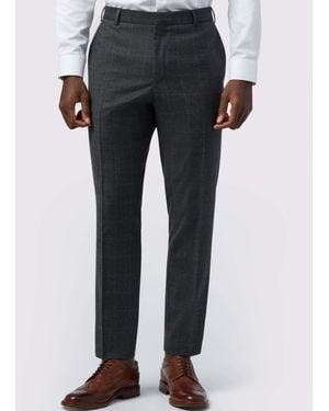 Ted Baker Slim Fit Overcheck Pants - Black