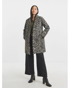 JD Williams Button Front Single Breasted Lined Coat - Multicolor