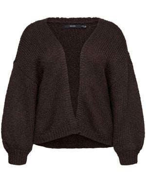 Vero Moda Curve Long Sleeve Open Cardigan - Black