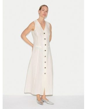 Jigsaw Linen Waistcoat Dress - White