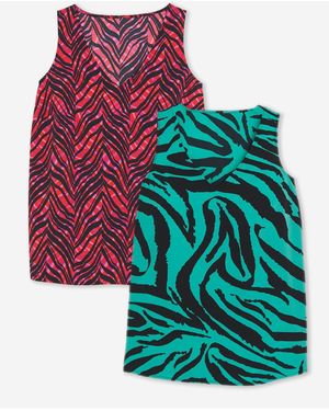 JD Williams Print Woven Vests 2 Pack - Red