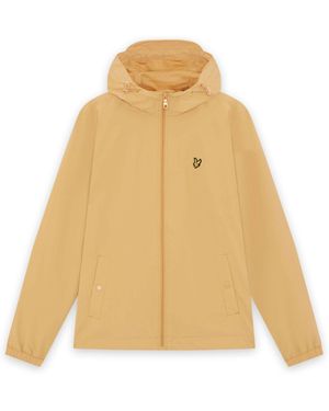 Lyle & Scott Zip Through Hooded Jacket - Natural