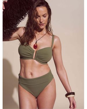 JD Williams Anthology X Magisculpt Ribbed Fold Bikini Briefs - Natural