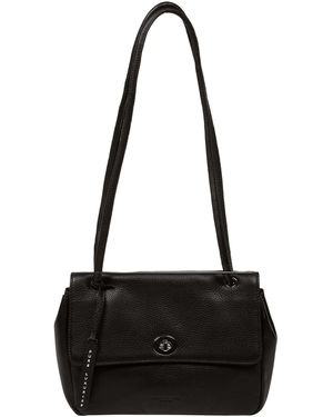 Pure Luxuries Elka Leather Evening Bag - Black