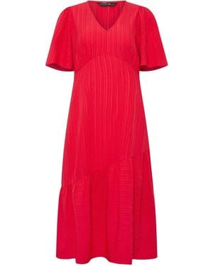 PixieGirl Petite Textured Asymmetric Midi Dress