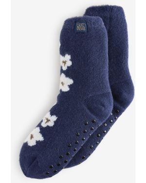 Bath & Body Works Cherry Blossom Floral Lounge Socks - Blue
