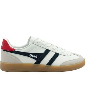Gola Viper Leather Lace-Up Trainers - White