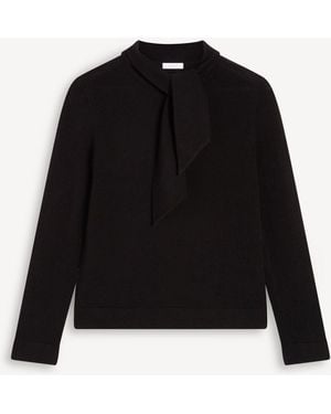 Hobbs Mabel Tie Neck Sweater - Black