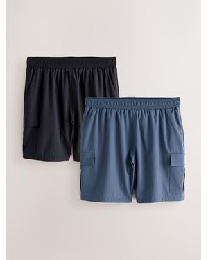Next Active Cargo Gym Training Shorts 2 Pack - Blue