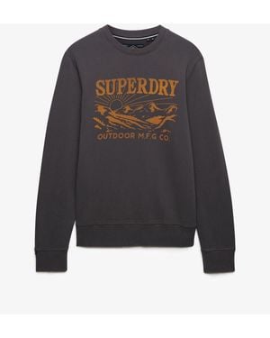 Superdry Retro Outdoor Relaxed Sweatshirt - Black