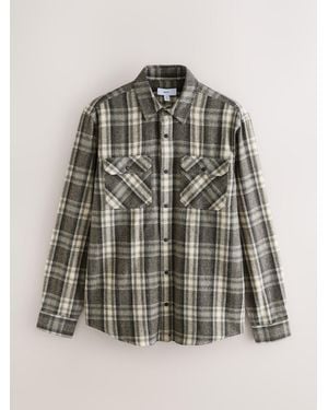 Next Long Sleeve Check Shirt - Green
