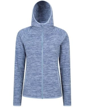 Mountain Warehouse Lleyn Melange Full Zip Fleece Hoodie - Blue