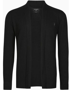 AllSaints Allsaints Mode Merino Wool Open Cardigan - Black