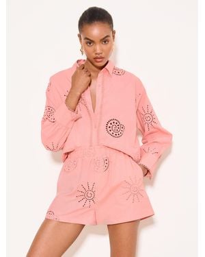 Lipsy Broderie Shorts - Pink