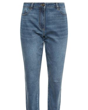 M Com Mid Wash Straight Leg Jeans - Blue
