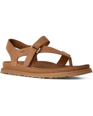 UGG Goldengaze Toe Post Sandals - Brown