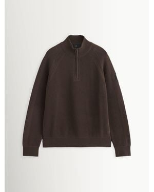 Belstaff Bradwell Quarter Zip Sweater - Brown