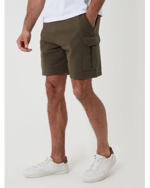 Threadbare Cargo Sweat Shorts - Green