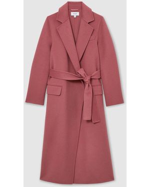 Reiss Marlowe Wool-Blend Double-Breasted Blind-Seam Coat - Red