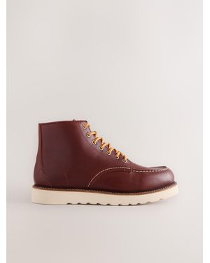 Next Leather Apron Boots - Blue