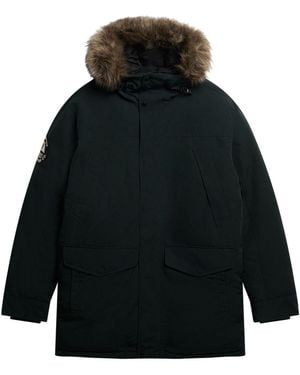 Superdry Everest Faux Fur Parka Jacket - Black