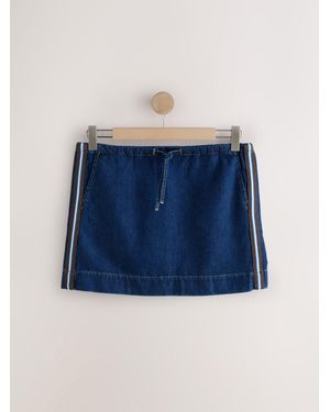 Next Pull On Lightweight Denim Skirt - Blue