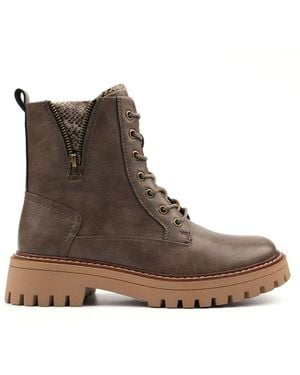 Lunar Colorado Chunky Ankel Boots - Brown