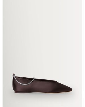 Loeffler Randall Emery Dark Satin Shoes - Brown