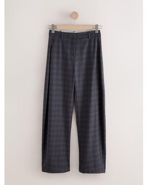 Next Check Barrel Pants - Gray