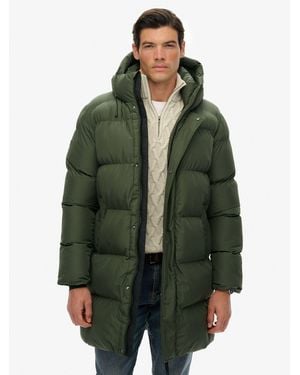Superdry Hooded Sports Puffer Coat - Green
