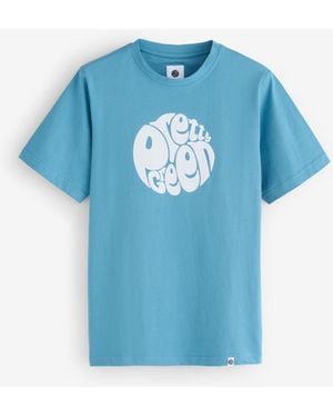 Pretty Green Gillespie Logo Short Sleeve T-Shirt - Blue