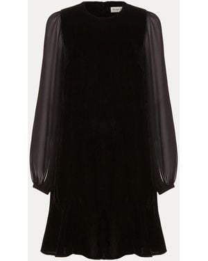Phase Eight Velvet Swing Dress - Black