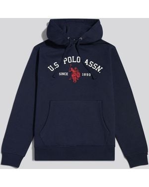 U.S. POLO ASSN. U. S. Polo Assn U. S. Polo Assn Signature Arch Logo Hoodie - Blue