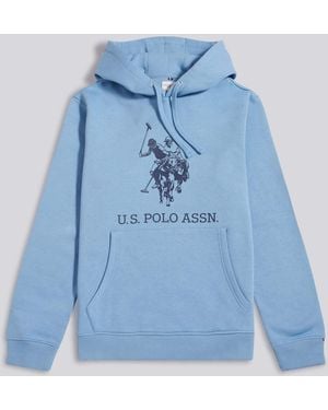 U.S. POLO ASSN. U. S. Polo Assn U. S. Polo Assn Large Double Horsemen Graphic Hoodie - Blue
