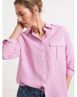 JD Williams Stripe Relaxed Shirt - Pink